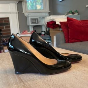 Louboutin Ron Ron Wedge Black Patent - 39.5